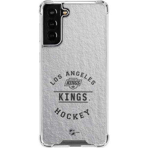 NHL Los Angeles Kings Black Text Galaxy S21 FE Clear Case